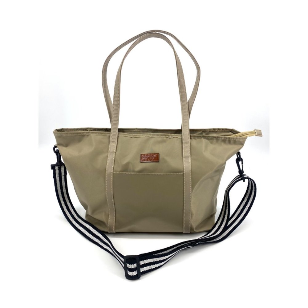 YJ Collection Large Utility Canvas and Nylon Travel Tote Bag NEW
